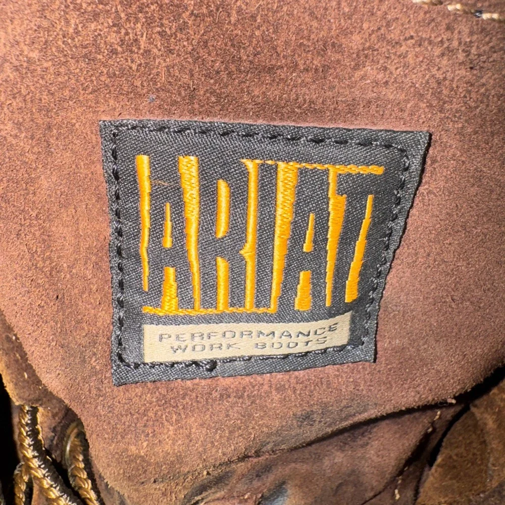 Ariat Cascade 8 Inch Work Boots Mens 9 EE Brown Leather EH Rated 10011916